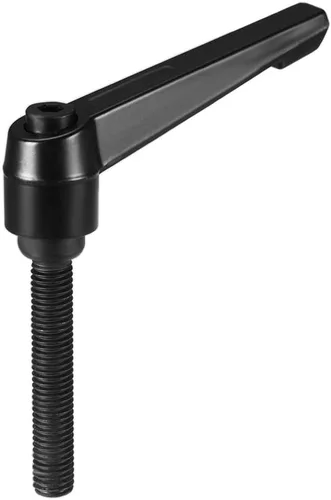 Vista 8 de uxcell Mango M6 x 1.575 in Palanca de sujeción ajustable Rosca Botón de trinquete macho roscado Perillas de tornillo de liberación rápida Pernos