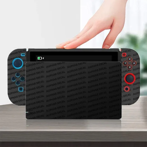 Vista 5 de Boorsed Calcomanías de vinilo para Nintendo Switch, juego completo de protector de juegos de anime, calcomanías protectoras para placa frontal