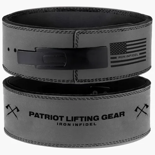 Vista 8 de Cinturón de Levantamiento de Pesas - Cinturón de Palanca para Gimnasio de 10 mm de Cuero para Levantamiento de Pesas para Hombres - 4 Pulgadas