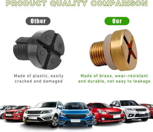 Vista 3 de Tornillo de purga del tanque de expansión del refrigerante del radiador, tornillo de purga de aire de refrigerante de latón con junta tórica