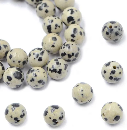 Vista 38 de AD Beads Cuentas de gema natural redondas sueltas de 15" para pulseras, collares, aretes, joyería, manualidades DIY (4mm, turquesa africana)