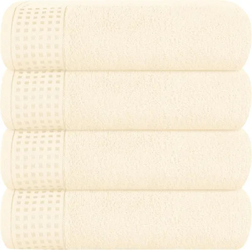 Vista 105 de GLAMBURG Juego de 2 toallas de baño de gran tamaño 100% algodón de 28 x 55 pulgadas, ultra suaves, altamente absorbentes, compactas, de secado