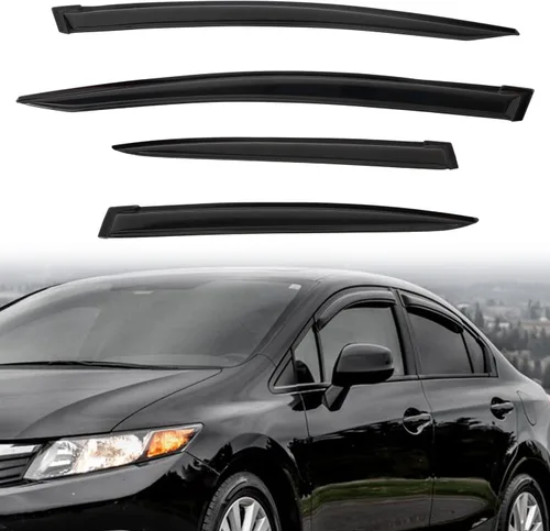 Vista 75 de Protectores de lluvia compatibles con modelos Trailblazer/GMC Envoy 2002-2009 para 5 pasajeros, visera de ventana lateral, deflector de viento