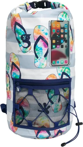 Vista 11 de geckobrands Hydroner - Mochila impermeable de 20 litros, bolsa seca ligera, disponible en 6 colores, Geckoflage océano, M, Viajar
