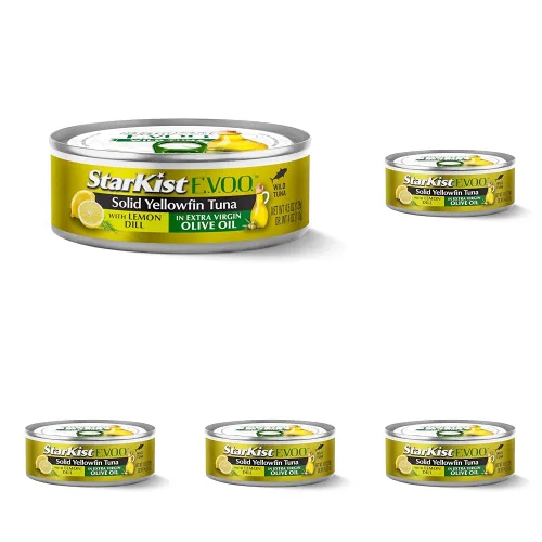 Vista 14 de StarKist E.V.O.O. Atún Blanco Sólido Albacore en Aceite de Oliva Virgen Extra, 4.5 Oz, Paquete de 12