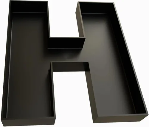 Vista 28 de Bandejas de servir de plástico duro reutilizables y rellenables con letras y números para decoración de fiesta (S, Negro)