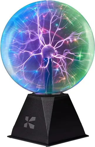 Vista 9 de Bola de plasma Katzco, de 7.5 pulgadas, nebulosa, truenos y relámpagos, enchufable, para fiestas, decoraciones, accesorios, niños, dormitorio, casa
