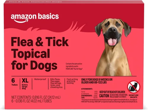 Vista 10 de Marca Amazon – Solimo tratamiento tópico de pulgas y garrapatas para perros (pequeño, mediano, grande, extra grande)