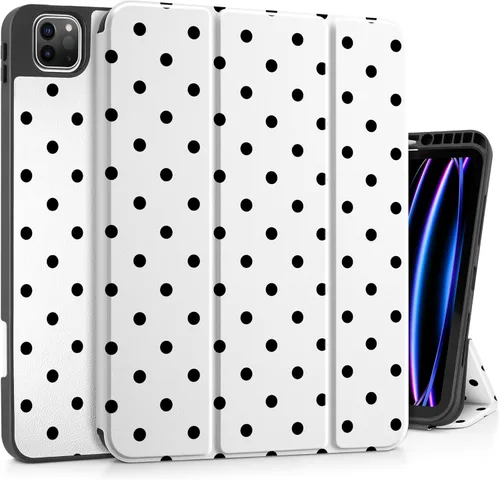 Vista 12 de Tuiklol Funda para iPad Pro de 12.9 pulgadas de 6ª/5ª/4ª/3ª/3ª generación 2022 2021 2020 2018 - Soporte para lápiz integrado, cubierta trasera