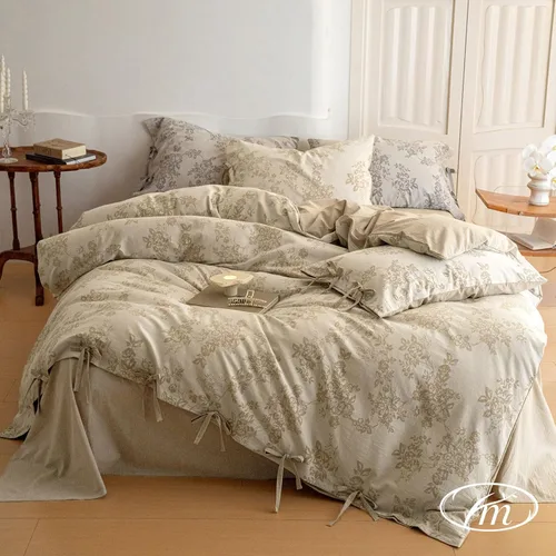 Vista 53 de VM VOUGEMARKET - Juego de funda de edredón de algodón, ropa de cama floral morada de 3 piezas, con flores de lavanda y cierre de cremallera