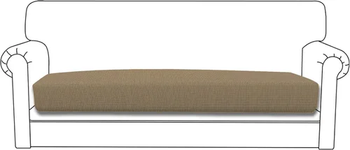 Vista 28 de Easy-Going - 4 Fundas de cojín elásticas para sofá seccional, izquierda/derecha, en forma de L, funda de asiento antideslizante, suave