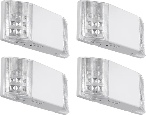 Vista 8 de TORCHSTAR Iluminación LED de Emergencia, Luces de Emergencia Comerciales con Batería de Respaldo, Certificación UL, Dos Cabezales Cuadrados, CA