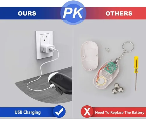 Vista 4 de Safesound Personal Alarm Siren Song 1-Pack - Alarma de Autodefensa de 130dB Llavero con Linterna LED de Emergencia - Dispositivos de Protección