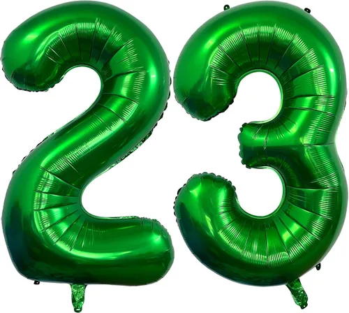 Vista 8 de Globos de color verde oscuro con el número 10 de 40 pulgadas, globos de helio de papel de aluminio de 10 pulgadas para decoración de eventos de 10º