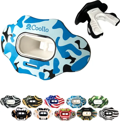 Vista 16 de Protector bucal MAXX/Might Football y deportes de alto impacto para adultos y jóvenes (correa incluida)