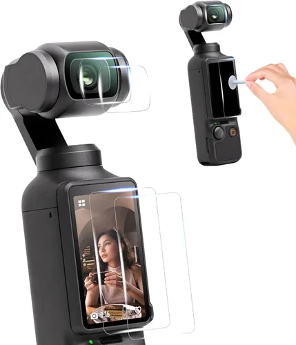 Vista 8 de Paquete de 2 protectores de pantalla para DJI Osmo Pocket 3/Xtra Muse+protector de lente para accesorios Osmo Pocket 3/Xtra Muse