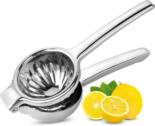 Exprimidor de limón de acero inoxidable resistente - Prensa de cítricos de mano para un jugo sin esfuerzo