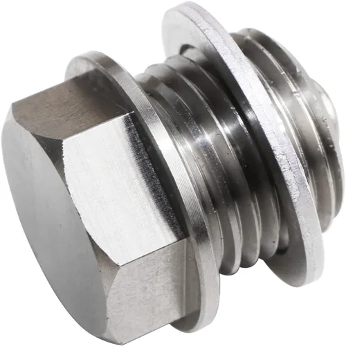 Vista 7 de M16 X 1,5 MM Motor magnético tapón de drenaje de aceite de acero inoxidable con imán de neodimio Arandela de trituración de aluminio