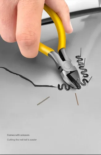 Vista 9 de Soldador de Plástico 200W, 2000 Piezas de Grapas 10 Piezas de Lijas, Kit de Soldadura de Plástico, Alicates Estuche de Transporte Personalizado