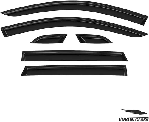 Vista 9 de Voron Glass - Protectores de lluvia con cinta adhesiva para Honda CR-V 2012-2016, deflectores de ventana, viseras de ventilación, 4 piezas - 100540