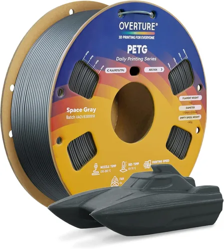 Vista 31 de Overture Petg - Filamento de 0.07 pulgadas con superficie de construcción 3D 7.87 x 7.87 pulgadas, consumibles para impresora 3D, carrete de 2.2