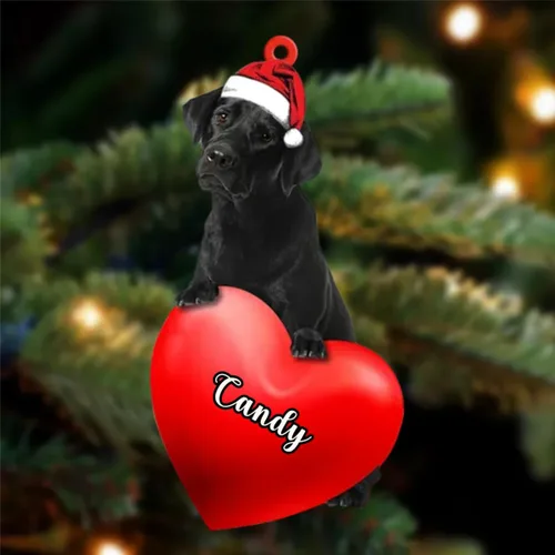 Vista 94 de Amantes de los perros de Navidad, corazón de perro de Navidad disponible para muchos perros Malamute de Alaska, adorno de Navidad, adorno