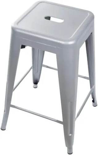 Vista 99 de GIA Taburete de mostrador sin respaldo de 24 pulgadas, cantidad de 4, bronce con asiento de madera clara