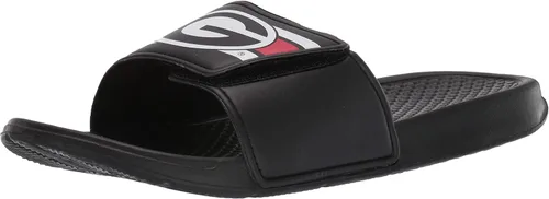 Vista 22 de FOCO, Sandalias deportivas estilo chancletas de la NCAA para hombre con logotipo de equipo universitario Legacy con rayas