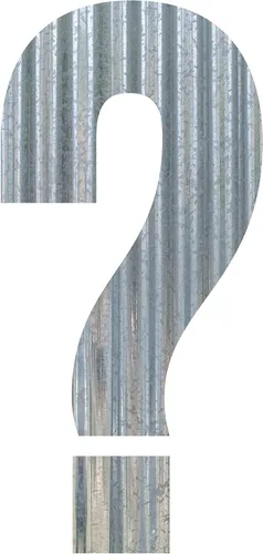 Vista 11 de Letra de metal corrugado (6 pulgadas, 0)