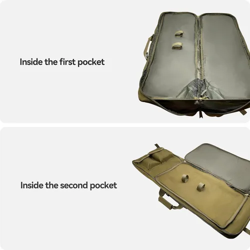 Vista 5 de Jaegvida Funda táctica para rifle al aire libre, funda para rifle suave, bolsa de transporte de escopeta para caza