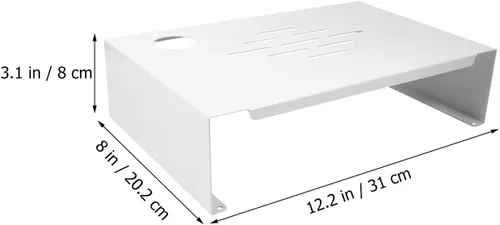 Vista 2 de jojofuny Ergonomic Monitor Stand Riser Desk Bracket with Non-skid Feet for Laptops Printers Up to Smooth Platform Laptop Stand for Comfortable