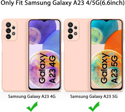 Vista 2 de AK Funda para Samsung Galaxy A23 4G 5G, elegante funda protectora de cuerpo completo de silicona líquida delgada para Samsung Galaxy A23 4G 5G