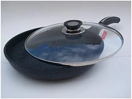 Vista 2 de Ceramic Marble Coated Non Stick Cast Aluminium Fry Pan with Lid, 26 cm (10 inches)