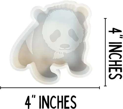 Vista 2 de Panda Freshie - Molde de silicona para perlas aromáticas perfumadas, 4 pulgadas de alto x 4 pulgadas de ancho x 1 pulgada de profundidad. Moldes