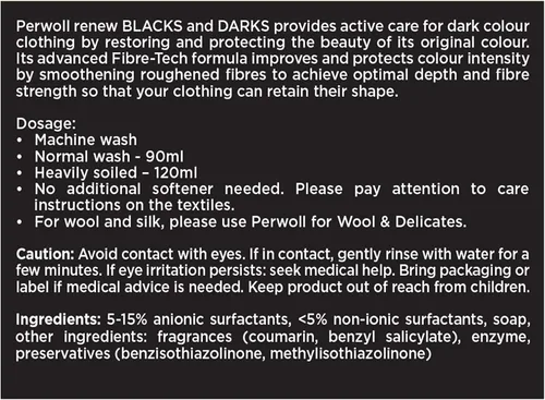 Vista 2 de Perwoll - Detergente líquido para renovar y reparar ropa negra y oscura - para 24 lavados (1.4L)
