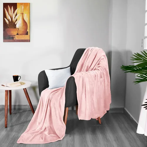 Vista 4 de Utopia Bedding Manta de forro polar, tamaño California King, color rosa, 102 x 96 pulgadas, de lujo, mullida, suave, antiestática de microfibra