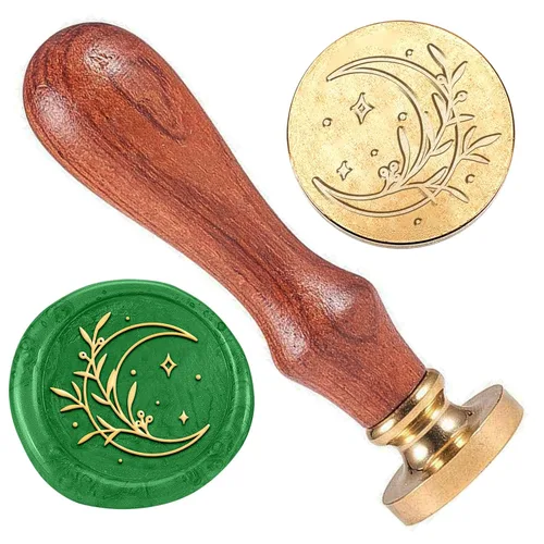 Vista 9 de Magic All Seeing - Sello de cera para ojos, sello de cabeza de latón de constelación de 1 pulgada con mango de madera, sello de cera de sellado