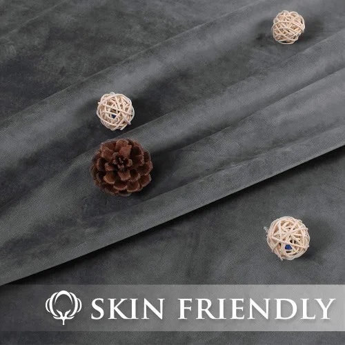 Vista 5 de StangH Cenefa de cortina de terciopelo grueso para ventana, cenefa de ventana de cascada gris con cuentas de lujo para sala de estar/cocina, 39