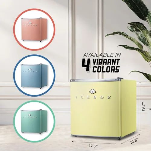 Vista 6 de ICEBOX Refrigerador compacto de 1.7 pies cúbicos, refrigerador pequeño certificado ENERGY STAR, mini refrigerador de una sola puerta