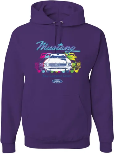 Vista 25 de Wild Bobby Ford Mustang The Legend Lives - Sudadera con capucha unisex con diseño de coches y camiones