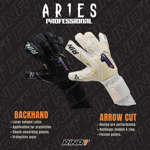 Vista 6 de Guantes Rinat SantoLoco PRO: Agarre de Látex AXG, Corte Ergoroll, Parte Trasera Acolchada, Cierre Ajustable de Rendimiento Élite Todo Clima.