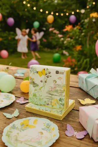 Vista 9 de Talking Tables Banderines de hadas Ideal para fiestas de té de niñas, cumpleaños y decoración rosa, papel, 3M