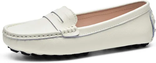 Vista 2 de BEAUSEEN Mocasines para mujer, mocasines de diseñador para mujer, zapatos de cuero para conducir