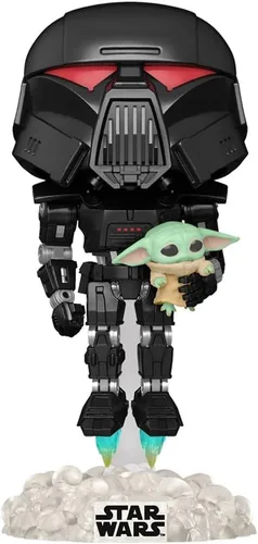 Vista 3 de Vinilo Pop - Star Wars - Dark Trooper con Grogu 488