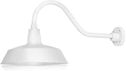 Vista 38 de 14 pulgadas. RLM Warehouse - Pantalla con brazo de cuello de cisne y bombilla Led A19 5000K de 9W