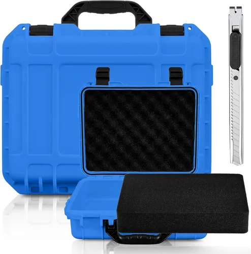 Vista 8 de Relaxweex 1 funda rígida impermeable de 8.5 x 6.5 x 3.7 pulgadas con inserto de espuma personalizable para bricolaje, funda protectora portátil