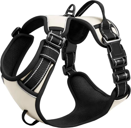 Vista 58 de Arnés para perro sin tirones, chaleco reflectante ajustable y acolchado para mascotas con asa de fácil control, fácil de llevar con nudo elegante