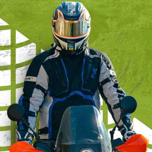 Vista 7 de Chaqueta de moto para hombre CE Blindado, Impermeable, para todo clima, L