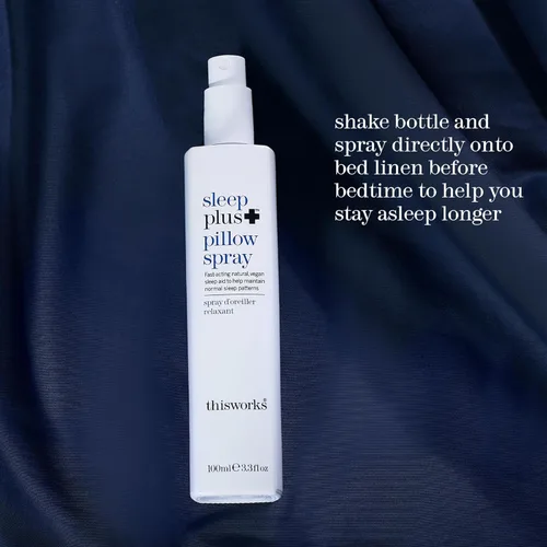 Vista 4 de THISWORKS spray para almohada de dormir plus con acción rápida y descanso natural con aceites esenciales de lavanda, vetiver y manzanilla, 100ml