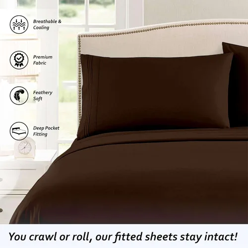 Vista 18 de Juego de sábanas para autocaravana tamaño individual (39 x 75) – 100% algodón egipcio, suave y refrescante, sábana bajera de 16 pulgadas